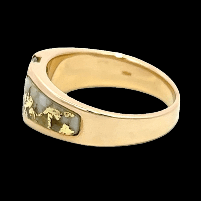 Gold quartz, Ring, Alaska Mint, Diamond, RL470D21Q