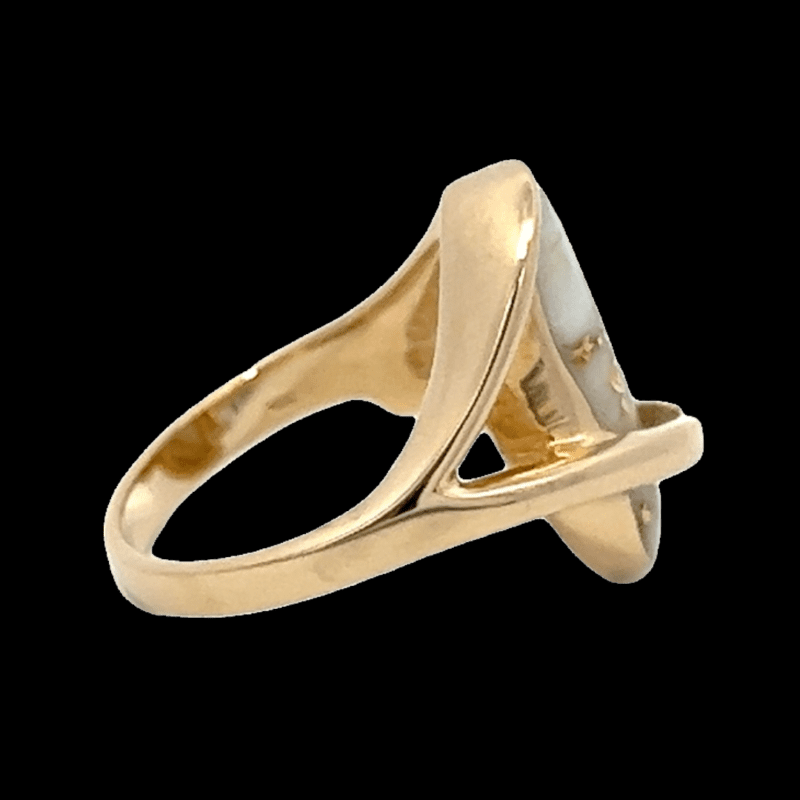 Gold quartz, Ring, Alaska Mint, RL581Q