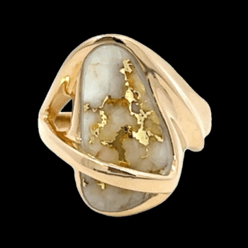 Gold quartz, Ring, Alaska Mint, RL581Q