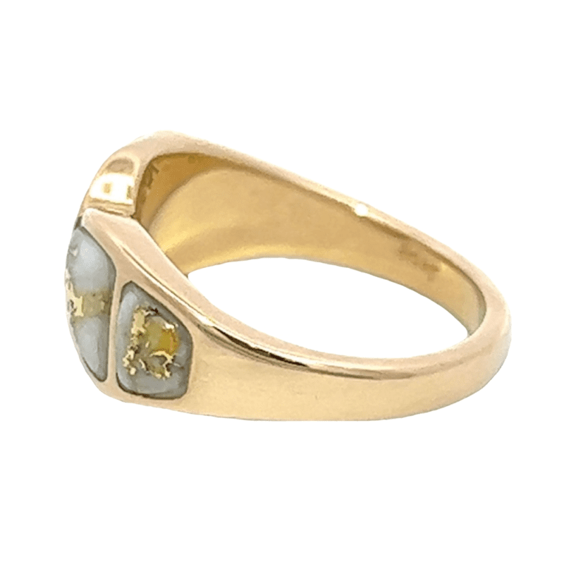 Ladies, Gold Quartz, &, Diamond, Ring, Alaska Mint