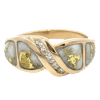 Ladies, Gold Quartz, &, Diamond, Ring, Alaska Mint