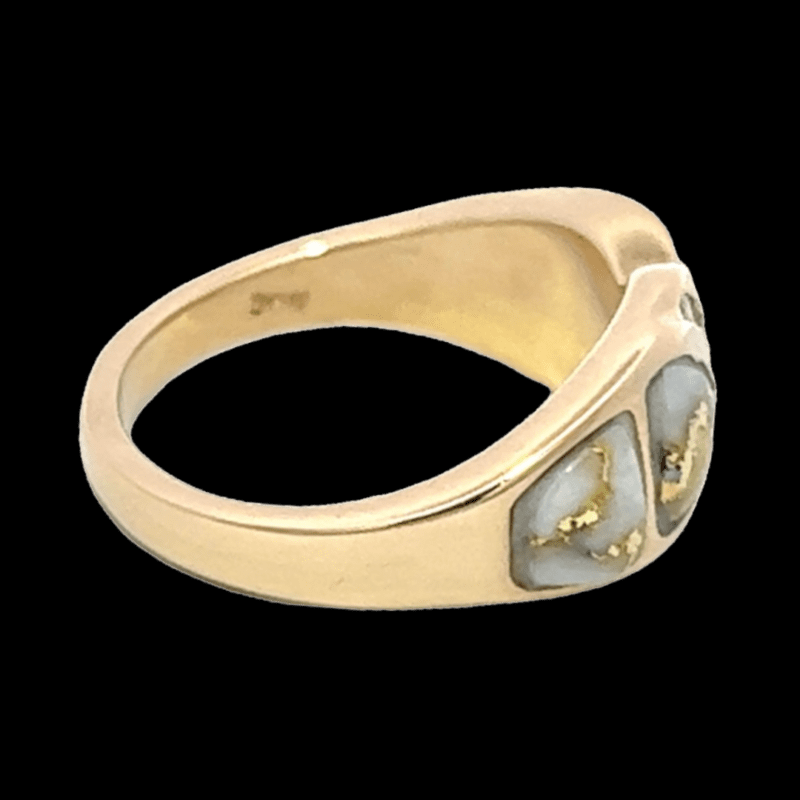 Gold quartz, Ring, Alaska Mint, Diamond, RL782D15Q