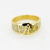 Ladies Gold Quartz & Diamond Ring