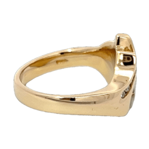 Ladies Gold Quartz & Diamond Ring, Alaska Mint