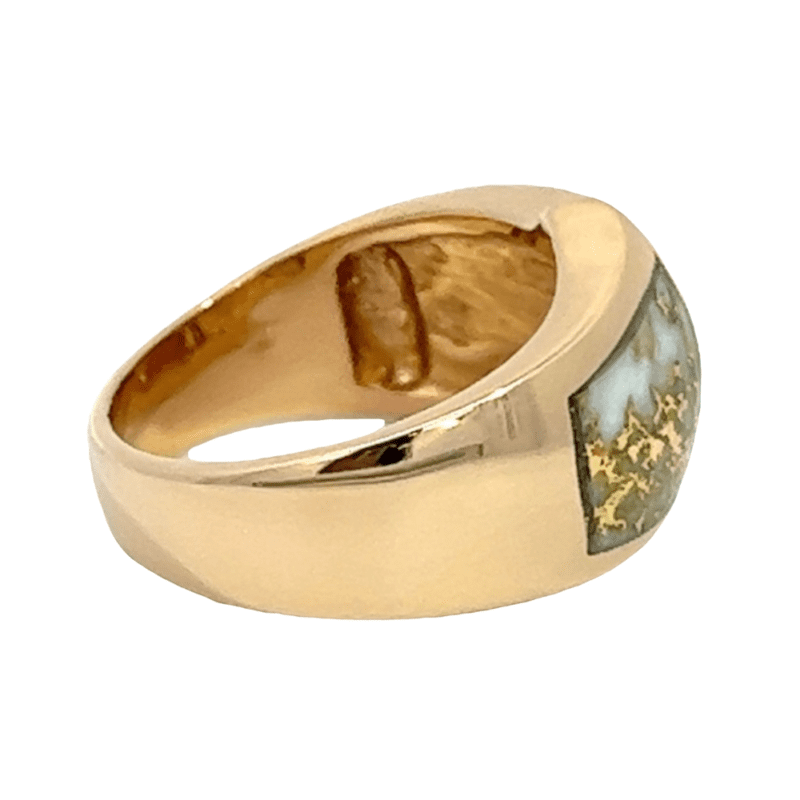 Ladies, Gold Quartz, & Diamond, Ring, Alaska Mint