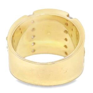 Diamond Gold Nugget & Gold Quartz Men's Ring, Alaska Mint