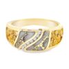 Men's Gold Nugget, Quartz & Diamond Ring, Alaska Mint