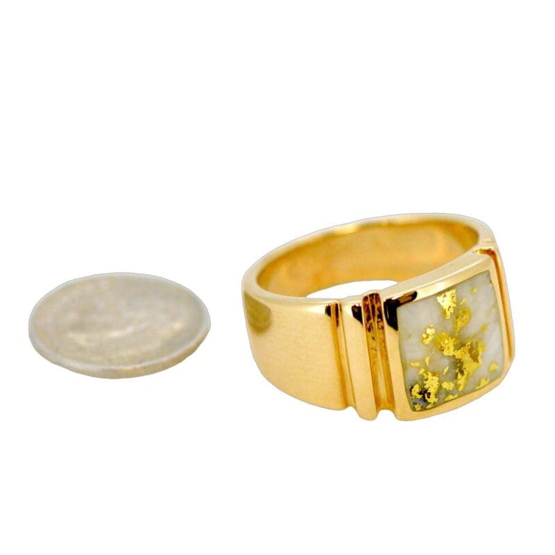 Men's Gold Quartz Ring, Alaska Mint