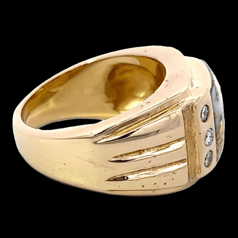 Gold quartz, Ring, Alaska Mint, Diamond, RMQD39AK