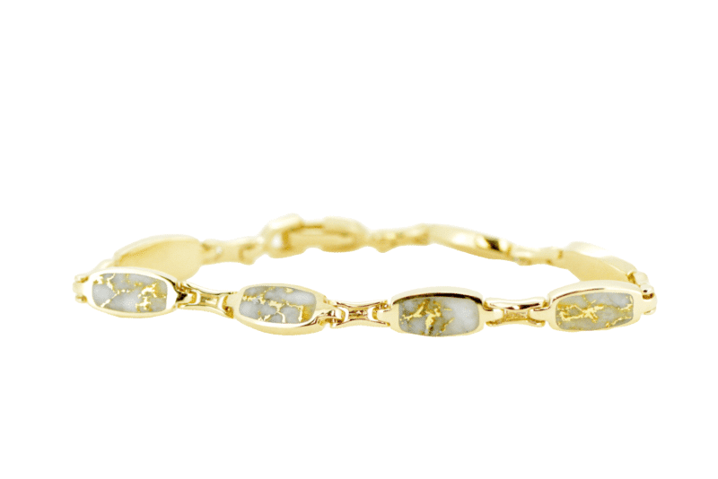 Gold quartz bracelet