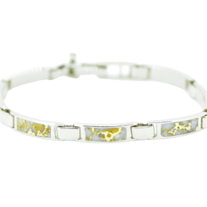 Gold quartz 14k white gold bracelet