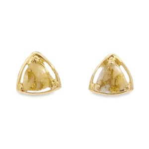 Gold quartz earrings, Alaska Mint