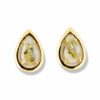 Gold quartz earrings