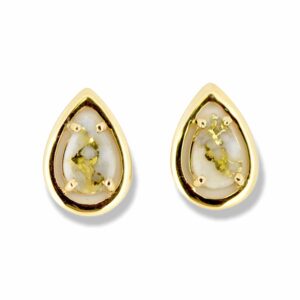 Gold quartz earrings