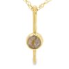 Round Gold Quartz Bar Pendant
