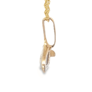 Gold Quartz Whale Tail Pendant, Alaska Mint