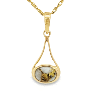 Gold Quartz Pendant, Alaska Mint