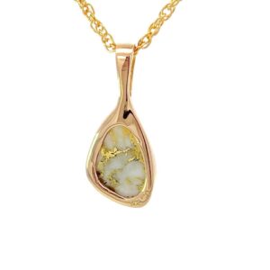 Gold Quartz Pendant, Alaska Mint