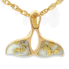 Gold Quartz Whale Tail Pendant, Alaska Mint