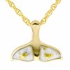 Gold Quartz Whale Tail Pendant, Alaska Mint