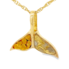 Whale Tail Gold Nugget Pendant, Alaska Mint