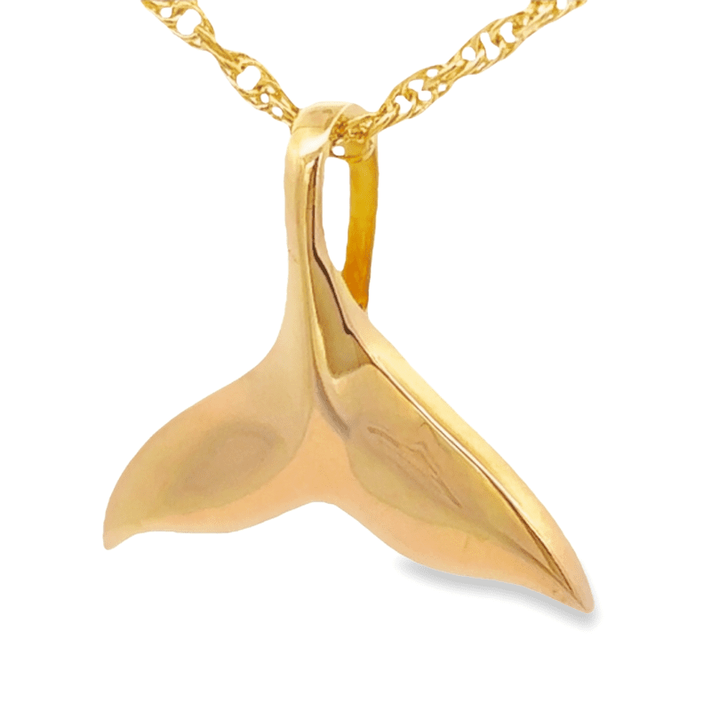 Whale Tail Gold Nugget Pendant, Alaska Mint