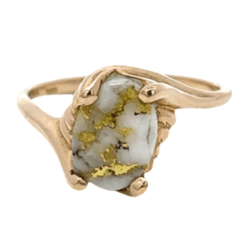Ladies, Ring, Gold quartz, Alaska Mint, RL1010Q $1220