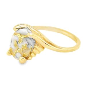 Ladies Gold Quartz Ring, Alaska Mint