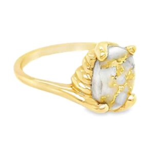 Ladies Gold Quartz Ring, Alaska Mint