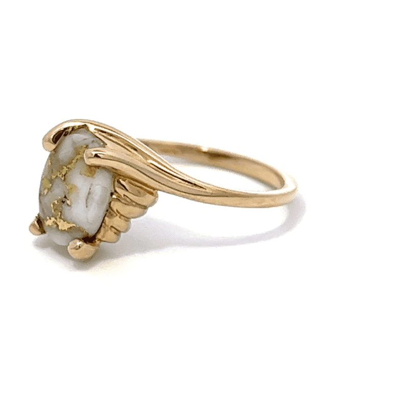 Ring, Gold quartz, Alaska Mint, RL1010Q $1220