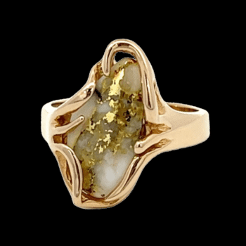 Gold quartz, Ring, Alaska Mint, RL1031Q