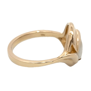 Ladies Gold Quartz 8x6 mm & Diamond Ring, Alaska Mint