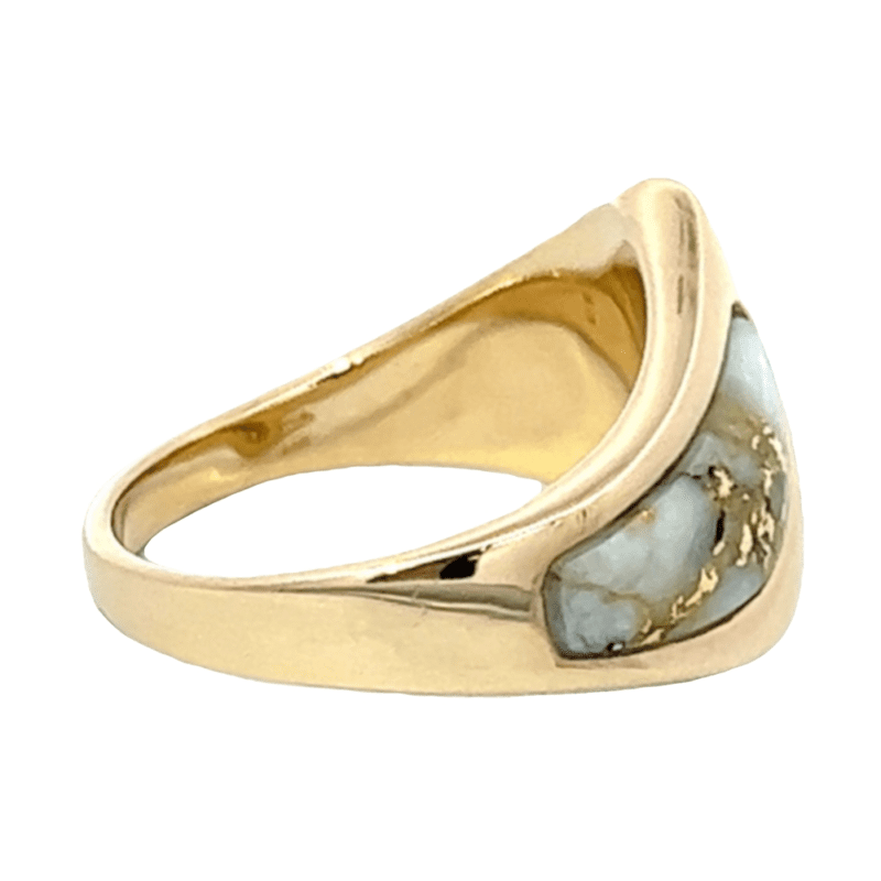 Gold quartz, Ring, Alaska Mint, Diamond, RL536D10Q