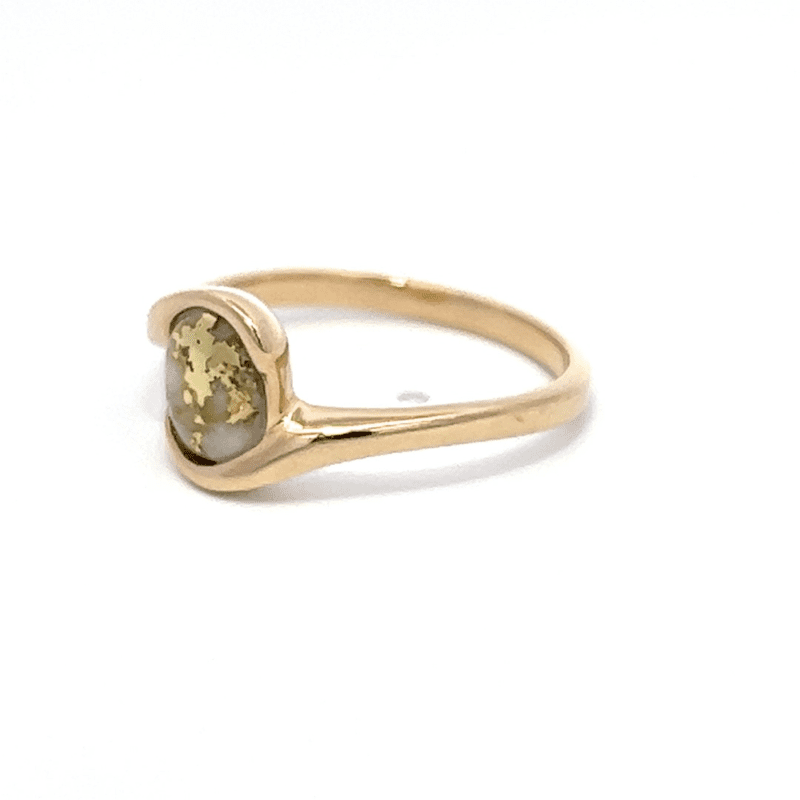 Ring, Gold quartz, Alaska Mint, RL649Q $620