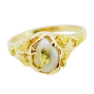 Ladies Gold Quartz Ring, Alaska Mint
