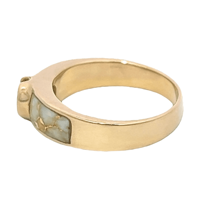 Ladies Gold Quartz & Diamond Ring , Alaska Mint