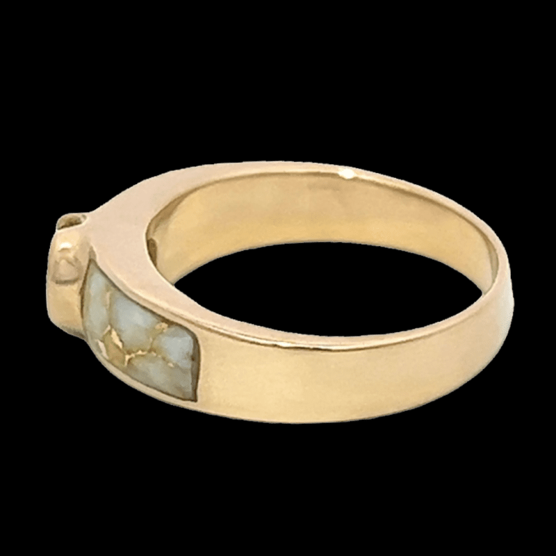 Gold quartz, Ring, Alaska Mint, Diamond, RL728D33Q