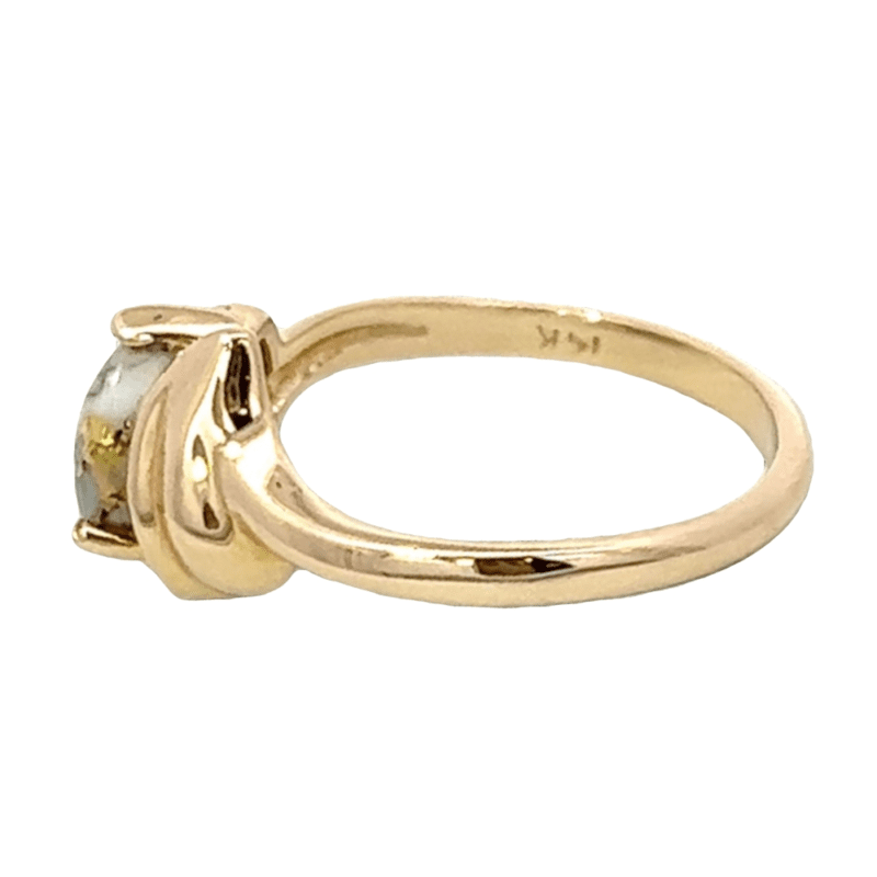 .04 ct Diamond Ladies Gold Quartz Ring, Alaska Mint