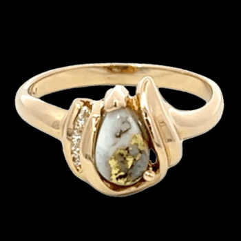 Gold quartz, Ring, Alaska Mint, Diamond, RL741D4Q