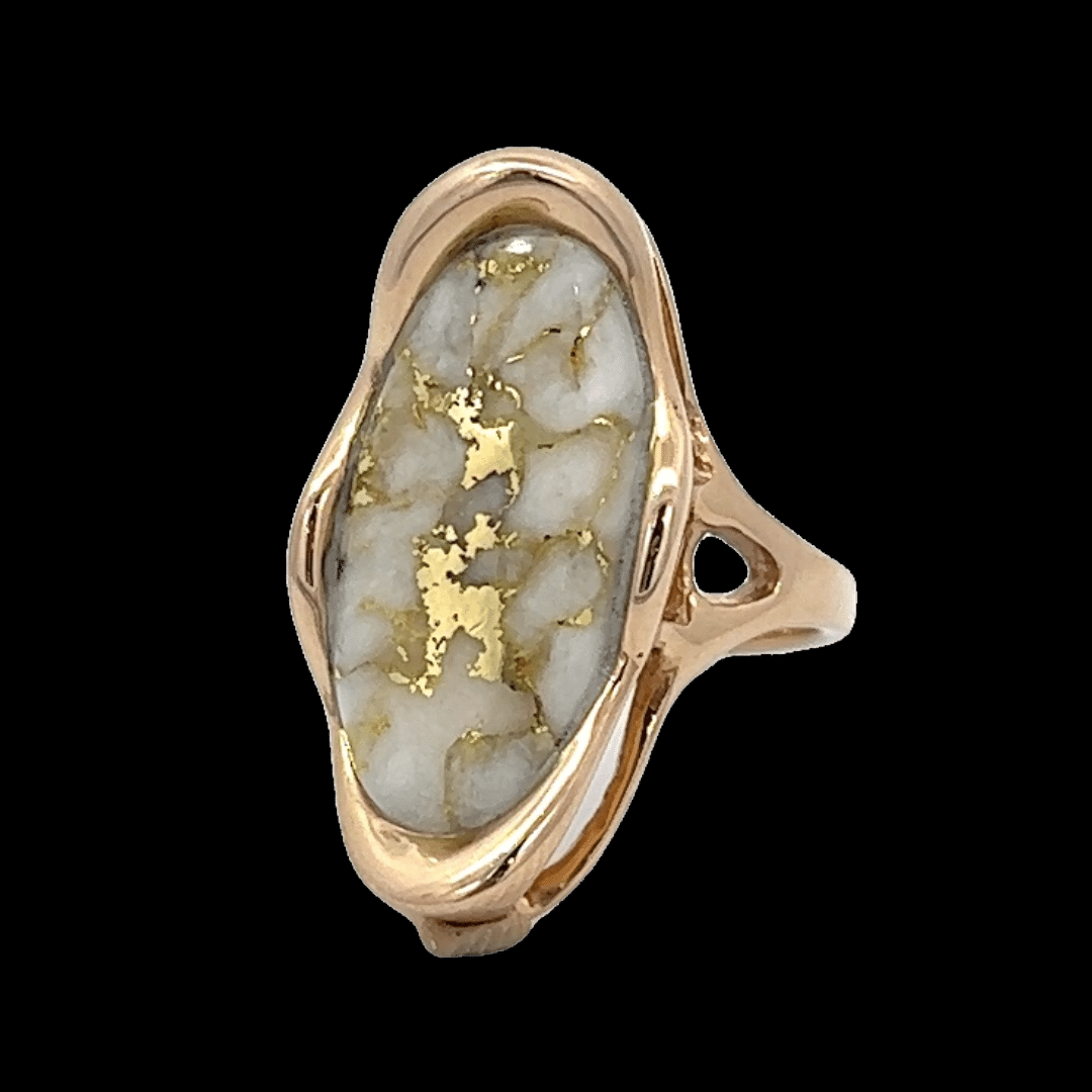 Gold quartz, Ring, Alaska Mint, RL790Q