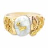 Men's Gold Quartz Nugget Ring, Alaska Mint