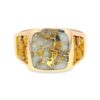 Men's Gold Quartz Gold Nugget Ring, Alaska Mint