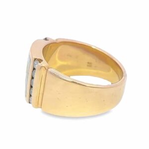 Men's Gold Quartz & Diamond Ring, Alaska Mint