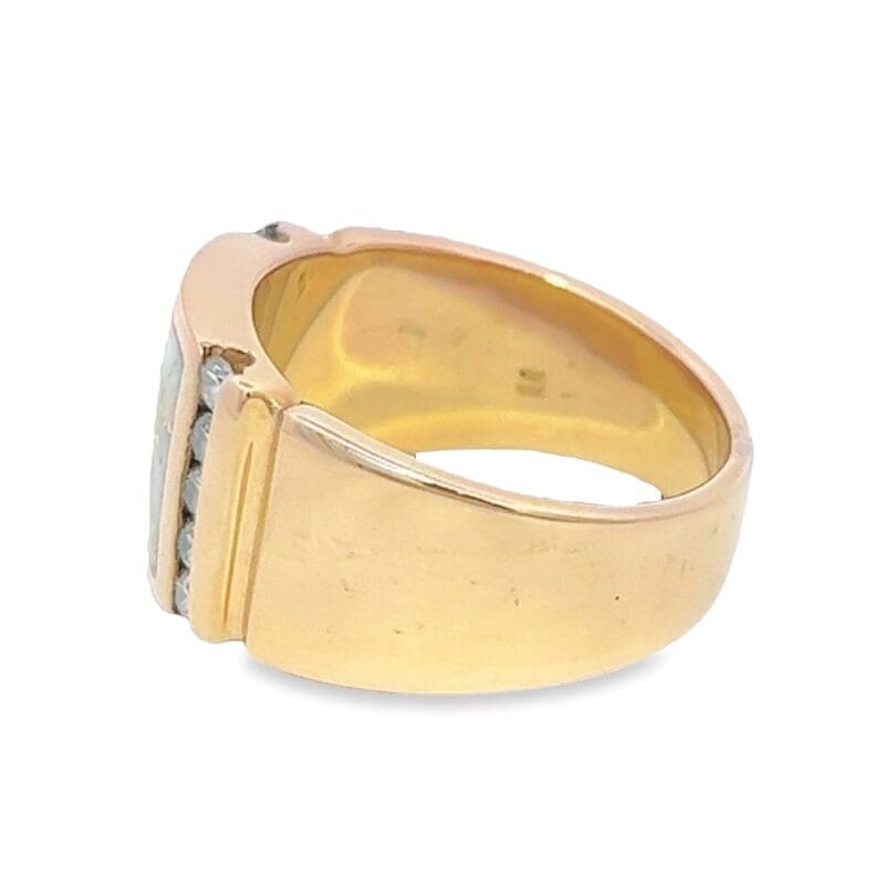 Men's Gold Quartz & Diamond Ring RM779D50Q - Alaska Mint