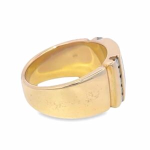 Men's Gold Quartz & Diamond Ring, Alaska Mint