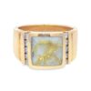 Men's Gold Quartz & Diamond Ring, Alaska Mint