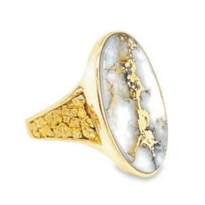 Ladies Gold Quartz Ring, Alaska Mint