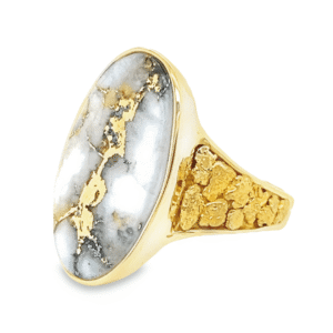 Ladies Gold Quartz Ring, Alaska Mint