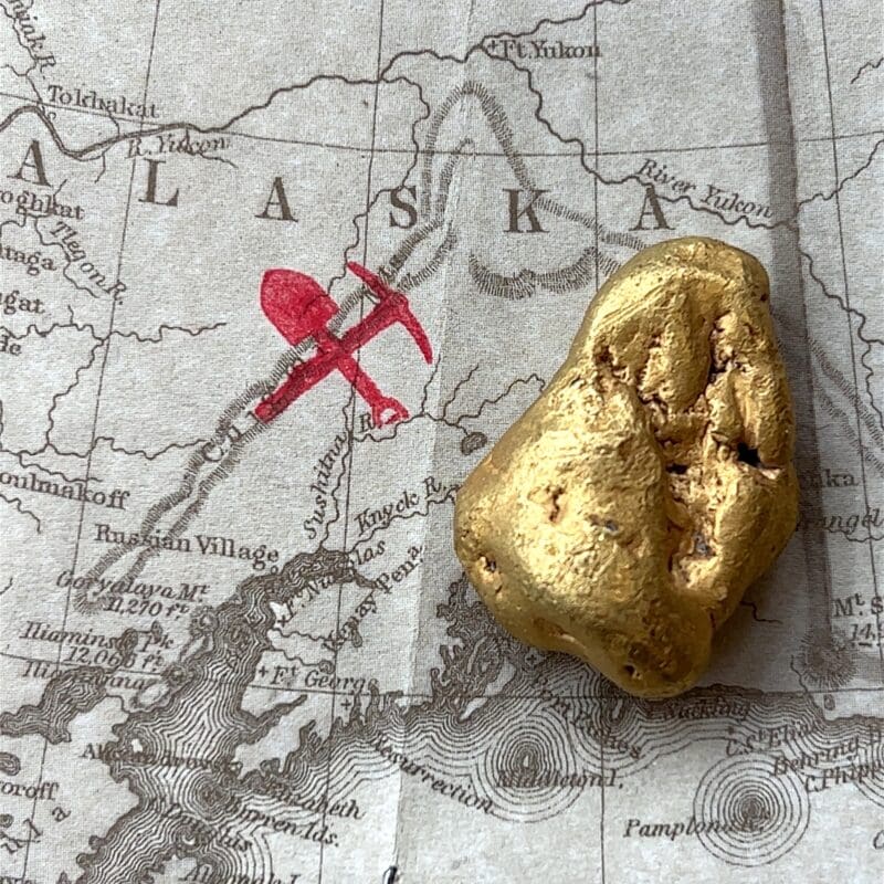 Alaska Gold Nugget Map