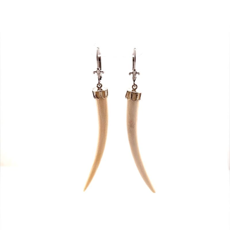 Ivory Claw Leverback Earrings